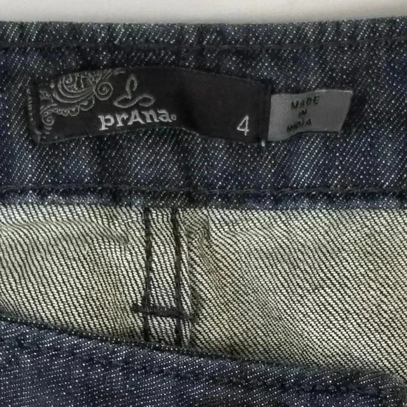Prana Size 4 Embroidered Logo Women's Blue Jeans - Picture 5 of 9